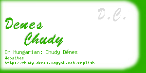 denes chudy business card
