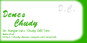denes chudy business card